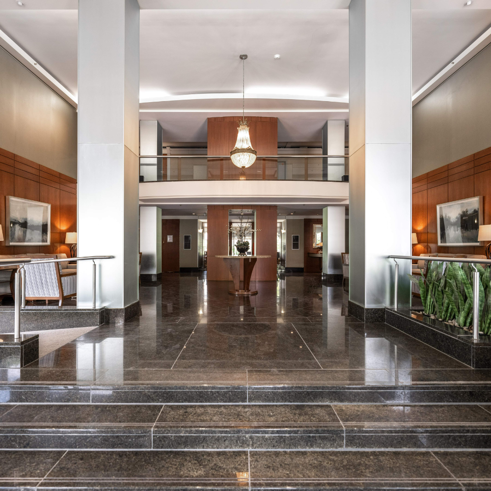 Lobby at Le 4300 in Montreal.